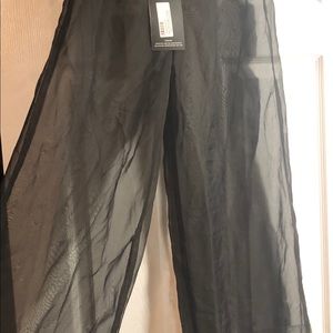 Black sheer coverup pant